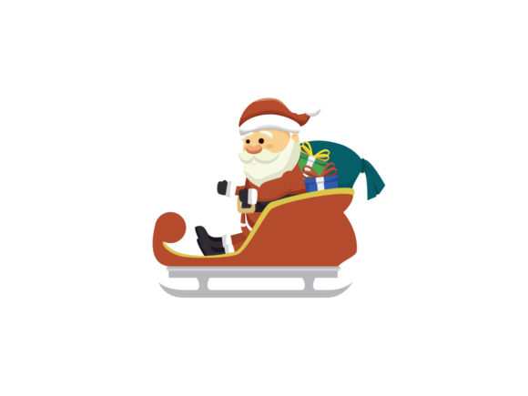 Download Christmas Illustration Santa in a Sleigh - Santa Collection