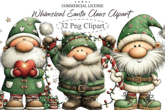 Download Whimsical Santa Claus Clipart - Santa Collection