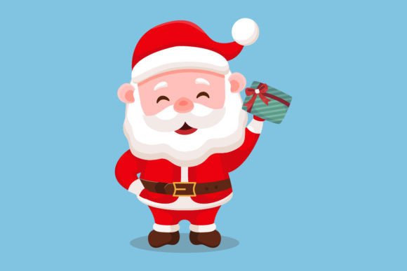 Download Happy Santa Claus Giving Christmas Gifts - Santa Collection