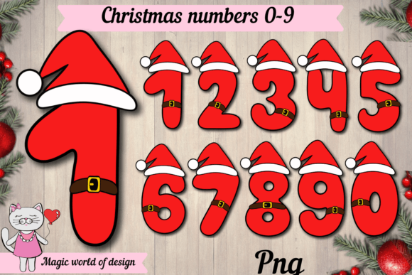 Download Christmas Numbers in Santa Hat Png - Santa hat Collection