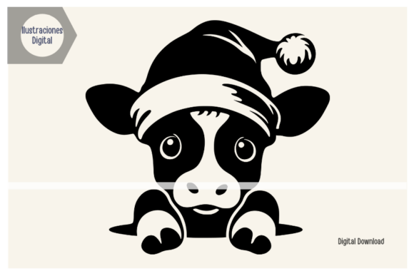 Download Cow Santa SVG Clipart Silhouette PNG - Santa Collection