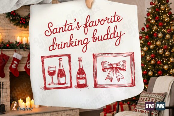 Download Funny Christmas SVG Santa Drinking Buddy - Santa Collection