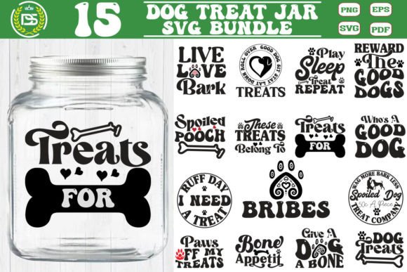 Download Dog Treat Jar SVG Bundle, Dog Treats Con - Jar Collection