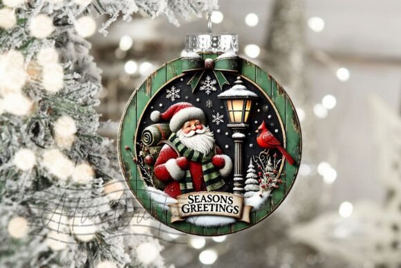 Download 3D Santa Round Christmas Sublimation Png - Santa Collection