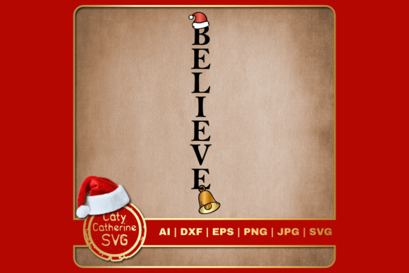 Download Believe Christmas Graphic Santa Hat Bell - Santa hat Collection