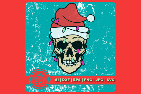 Download Christmas Santa Skull with Santa Hat - Santa hat Collection