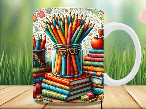 Download Teacher Pencil Jar School Mug Wrap - Jar Collection