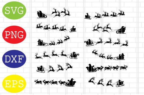Download Santa Sleigh Svg, Christmas Svg Files - Santa Collection