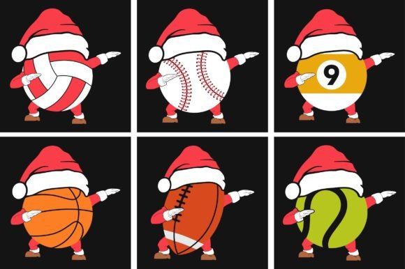 Download Christmas Santa Hat Sports Balls Vector - Santa hat Collection