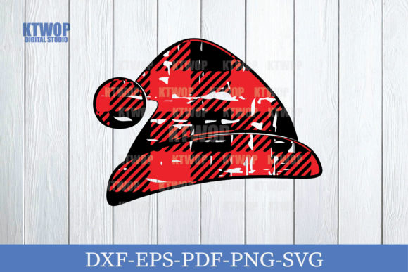 Download 2 Layers Plaid Grunge Bandana Santa Hat. - Santa hat Collection