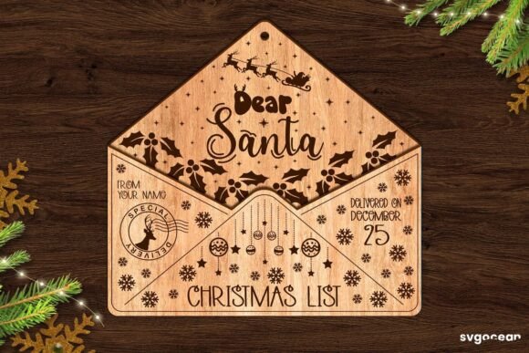 Download Santa Letter Envelope Laser Cut - Santa Collection
