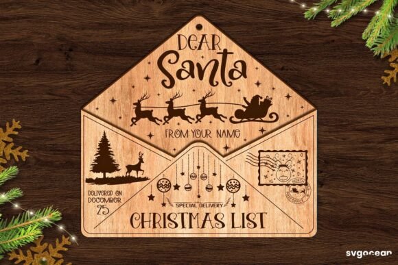 Download Letter to Santa Envelope Laser Cut - Santa Collection