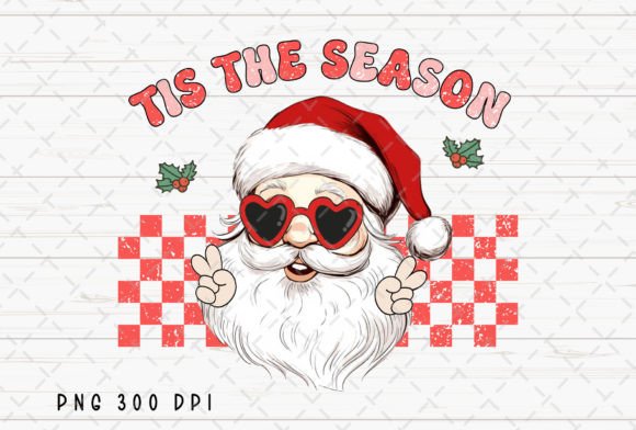 Download Tis the Season Santa Retro Christmas PNG - Santa Collection
