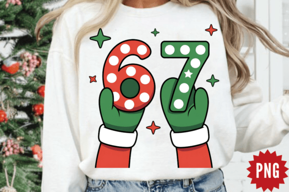 Download Funny Christmas 67, Six Seven Santa PNG - Santa Collection