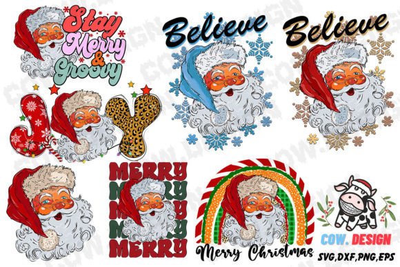 Download Santa Christmas Bundle SVG Sublimation - Santa Collection