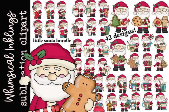 Download Little Santa Clipart Bundle - Santa Collection