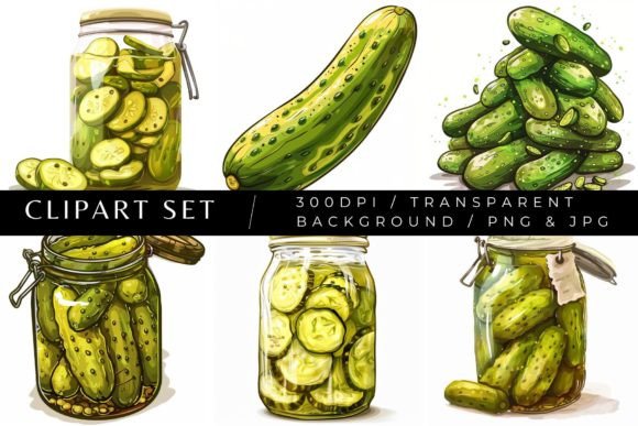 Download Pickle Jar Clipart Bundle Set - Jar Collection