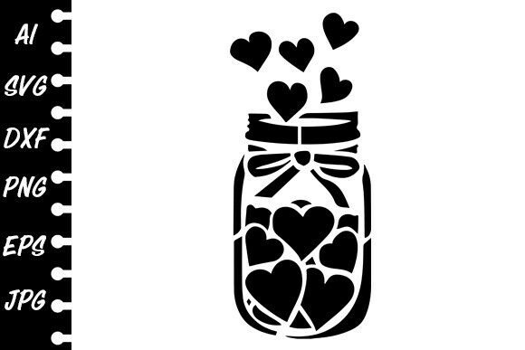 Download Stencil Hearts in a Jar - Jar Collection